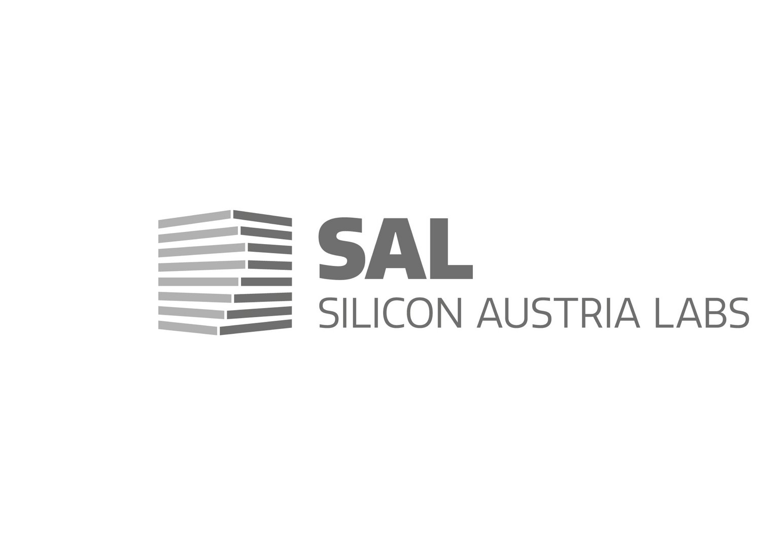Graues SAL Logo auf weißem Hintergrund