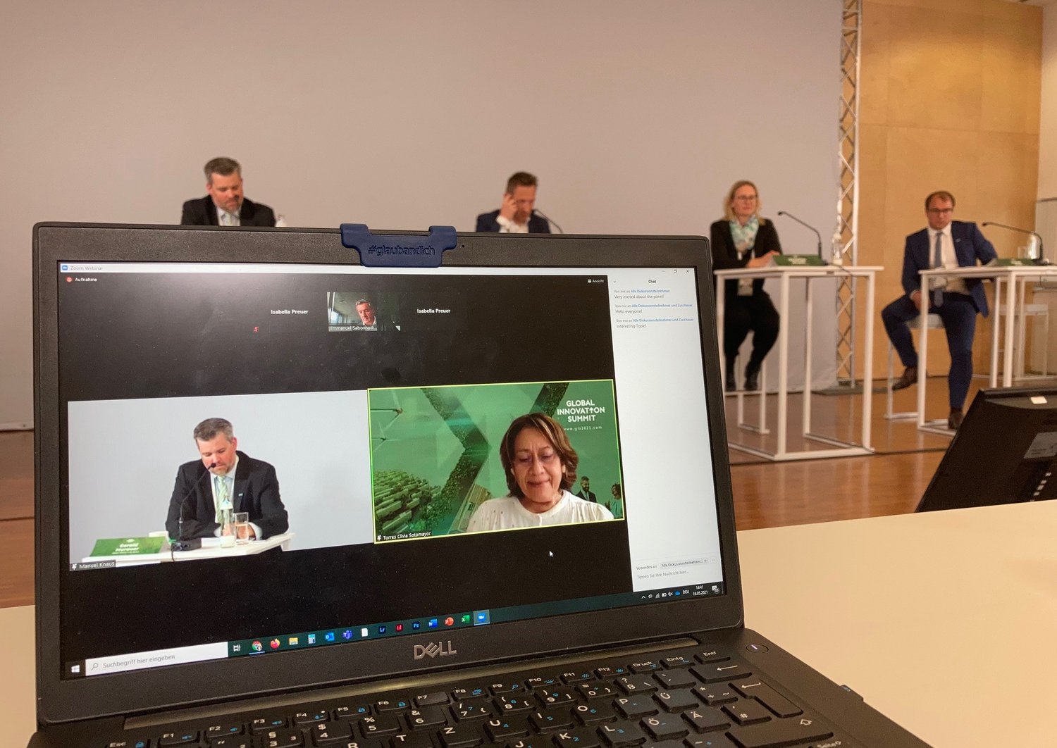 A Zoom meeting at a conference