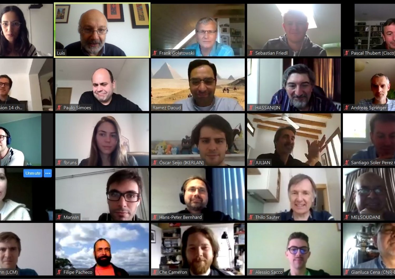 WFCS Konferenz Bild: Viele Menschen in einem virtuellen online Meeting 